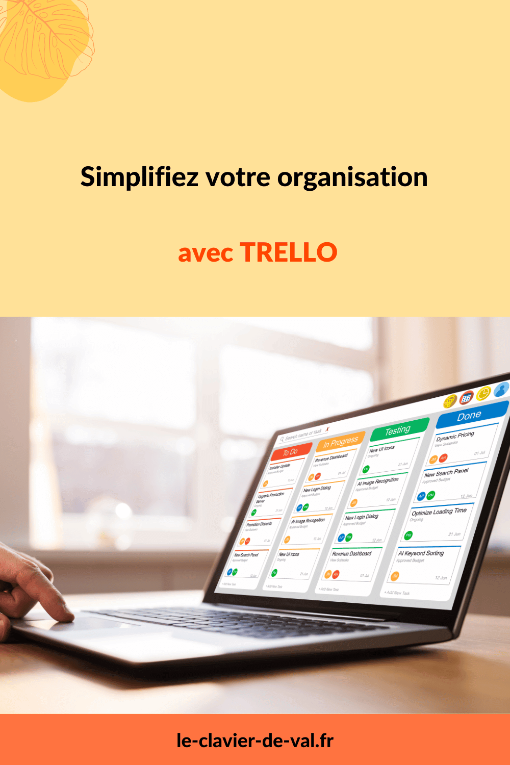 Simplifier votre organisation avec Trello - épingle Pinterest